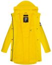 Navahoo Deike Damen lange Regenjacke mit Teddyfell und Kapuze B678 Gelb Größe M - Gr. 38