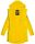 Navahoo Deike Damen lange Regenjacke mit Teddyfell und Kapuze B678 Gelb Größe M - Gr. 38