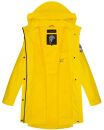 Navahoo Deike Damen lange Regenjacke mit Teddyfell und Kapuze B678 Gelb Größe L - Gr. 40