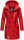 Navahoo Deike Damen lange Regenjacke mit Teddyfell und Kapuze B678 Rot Größe M - Gr. 38