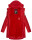 Navahoo Deike Damen lange Regenjacke mit Teddyfell und Kapuze B678 Rot Größe XL - Gr. 42