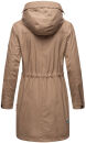 Navahoo Deike Damen lange Regenjacke mit Teddyfell und Kapuze B678 Taupe Größe XS - Gr. 34