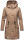 Navahoo Deike Damen lange Regenjacke mit Teddyfell und Kapuze B678 Taupe Größe M - Gr. 38