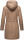 Navahoo Deike Damen lange Regenjacke mit Teddyfell und Kapuze B678 Taupe Größe M - Gr. 38