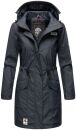 Navahoo Deike Damen lange Regenjacke mit Teddyfell und...