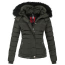 Navahoo warme Damen Winterjacke Kurzjacke gefüttert B301 Anthrazit Größe XXL - Gr. 44