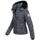 Navahoo warme Damen Winterjacke Kurzjacke gefüttert B301 Anthrazit Größe XXL - Gr. 44