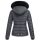 Navahoo warme Damen Winterjacke Kurzjacke gefüttert B301 Anthrazit Größe XXL - Gr. 44
