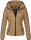 Marikoo Samtpfote leichte Damen Steppjacke B600 Camel Größe XS - Gr. 34
