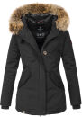 Navahoo Nisam Damen Winter Jacke warm gefüttert B626 Schwarz Größe XXL - Gr. 44