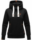 Navahoo Damen Sweatshirt Hoodie mit Kapuze B563 Schwarz...