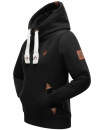 Navahoo Damen Sweatshirt Hoodie mit Kapuze B563 Schwarz Größe S - Gr. 36