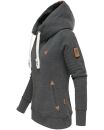 Navahoo Damen Sweatshirt Hoodie mit Kapuze B563 Dunkelgrau Größe M - Gr. 38