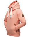Navahoo Damen Sweatshirt Hoodie mit Kapuze B563 Apricot Größe S - Gr. 36