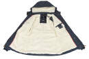 Marikoo Keikoo warme Damen Winter Jacke mit Teddyfell und Kapuze B683 Navy - Gepunktet Größe S - Gr. 36