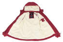 Marikoo Keikoo warme Damen Winter Jacke mit Teddyfell und Kapuze B683 Bordeaux - Gepunktet Größe S - Gr. 36