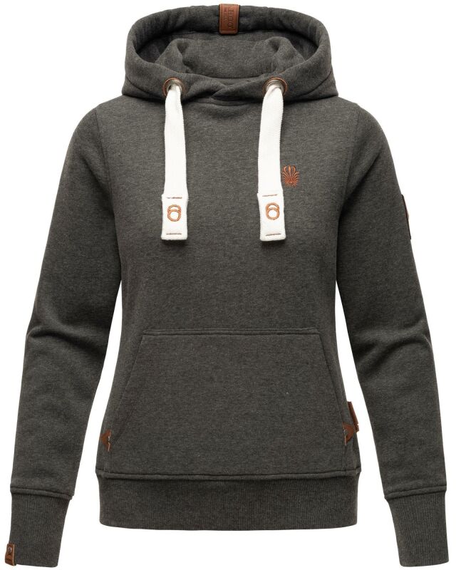 Navahoo Damlaa warmer Damen Hoodie Sweatshirt B686 Dunkelgrau - Melange Größe S - Gr. 36