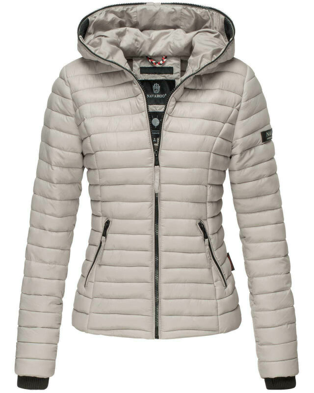 Navahoo Damen Steppjacke B348 Hellgrau Größe S - Gr. 36