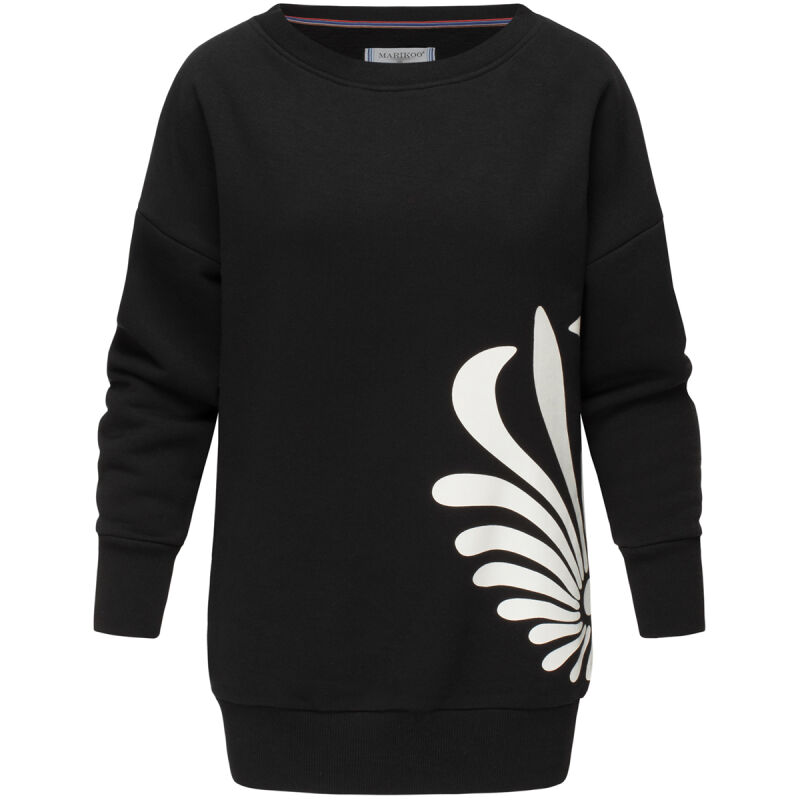 Marikoo Setsukoo Damen Sweatshirt Oversize Pullover B566 Schwarz Größe M - Gr. 38