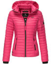 Marikoo Samtpfote leichte Damen Steppjacke B600 Pink...