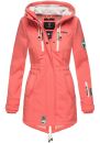 Marikoo Zimtzicke Damen Outdoor Softshell Jacke lang...