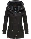 Marikoo Nyokoo leichte Damen Übergangs Jacke mit Kapuze B690  Schwarz Größe XS - Gr. 34