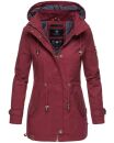 Marikoo Nyokoo leichte Damen Übergangs Jacke mit Kapuze B690  Bordeaux Größe L - Gr. 40