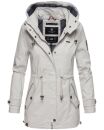 Marikoo Nyokoo leichte Damen Übergangs Jacke mit Kapuze B690  Hellgrau Größe XS - Gr. 34