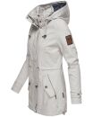 Marikoo Nyokoo leichte Damen Übergangs Jacke mit Kapuze B690  Hellgrau Größe XS - Gr. 34