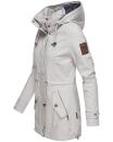 Marikoo Nyokoo leichte Damen Übergangs Jacke mit Kapuze B690  Hellgrau Größe M - Gr. 38