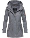 Marikoo Nyokoo leichte Damen Übergangs Jacke mit Kapuze B690  Dunkelgrau Größe XS - Gr. 34