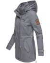 Marikoo Nyokoo leichte Damen Übergangs Jacke mit Kapuze B690  Dunkelgrau Größe XS - Gr. 34