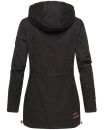 Marikoo Nyokoo leichte Damen Übergangs Jacke mit Kapuze B690  Schwarz Muster Größe XL - Gr. 42