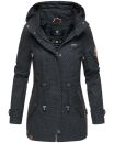 Marikoo Nyokoo leichte Damen Übergangs Jacke mit Kapuze B690  Navy Muster Größe XS - Gr. 34