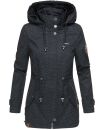 Marikoo Nyokoo leichte Damen Übergangs Jacke mit Kapuze B690  Navy Muster Größe XS - Gr. 34