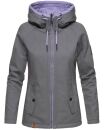 Marikoo Chuu leichte 2 in 1 Outdoor Damen Wendejacke mit Kapuze B691 Anthrazit Größe XS - Gr. 34