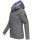 Marikoo Chuu leichte 2 in 1 Outdoor Damen Wendejacke mit Kapuze B691 Anthrazit Größe XS - Gr. 34