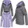 Marikoo Chuu leichte 2 in 1 Outdoor Damen Wendejacke mit Kapuze B691 Anthrazit Größe L - Gr. 40