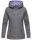 Marikoo Chuu leichte 2 in 1 Outdoor Damen Wendejacke mit Kapuze B691 Anthrazit Größe L - Gr. 40