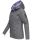 Marikoo Chuu leichte 2 in 1 Outdoor Damen Wendejacke mit Kapuze B691 Anthrazit Größe L - Gr. 40