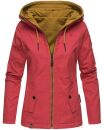 Marikoo Chuu leichte 2 in 1 Outdoor Damen Wendejacke mit Kapuze B691 Rot Größe XS - Gr. 34