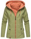 Marikoo Chuu leichte 2 in 1 Outdoor Damen Wendejacke mit Kapuze B691 Grün Größe XS - Gr. 34