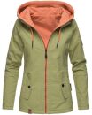 Marikoo Chuu leichte 2 in 1 Outdoor Damen Wendejacke mit Kapuze B691 Grün Größe L - Gr. 40