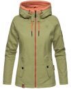 Marikoo Chuu leichte 2 in 1 Outdoor Damen Wendejacke mit Kapuze B691 Grün Größe L - Gr. 40