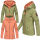 Marikoo Chuu leichte 2 in 1 Outdoor Damen Wendejacke mit Kapuze B691 Grün Größe L - Gr. 40
