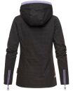 Marikoo Chuu leichte 2 in 1 Outdoor Damen Wendejacke mit Kapuze B691 Schwarz Muster Größe S - Gr. 36