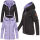 Marikoo Chuu leichte 2 in 1 Outdoor Damen Wendejacke mit Kapuze B691 Schwarz Muster Größe S - Gr. 36