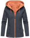 Marikoo Chuu leichte 2 in 1 Outdoor Damen Wendejacke mit Kapuze B691 Navy Muster Größe XS - Gr. 34