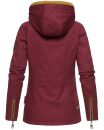 Marikoo Chuu leichte 2 in 1 Outdoor Damen Wendejacke mit Kapuze B691 Bordeaux Muster Größe XS - Gr. 34