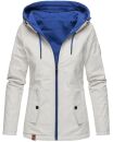 Marikoo Chuu leichte 2 in 1 Outdoor Damen Wendejacke mit Kapuze B691 Hellgrau Muster Größe XS - Gr. 34